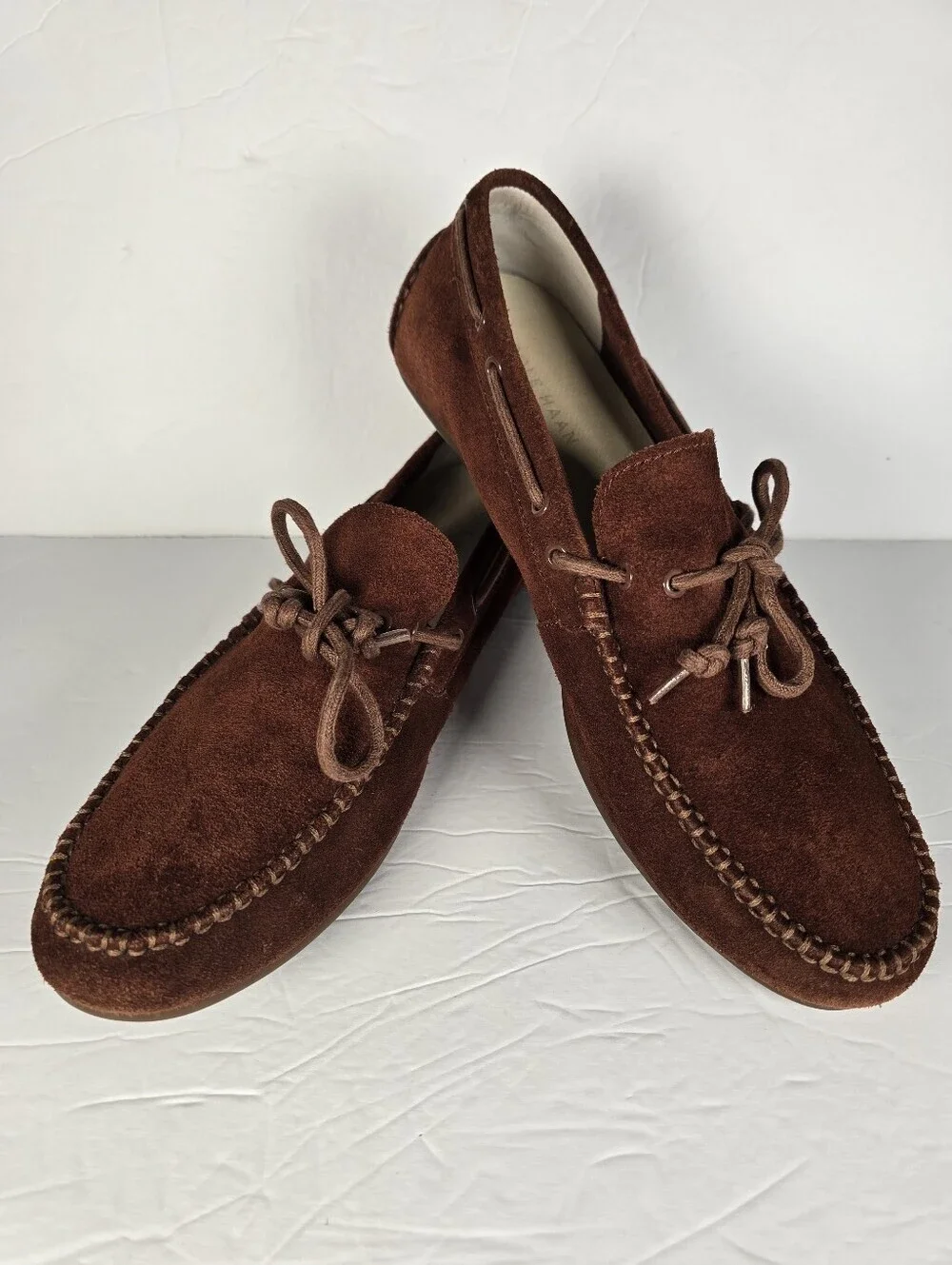 NWOT Cole Haan Mens Air Grant Driver Suede Slip-on Brown Loafers Shoes size 10.5